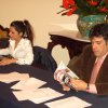 al desk - Al desk dell\'Hotel Baia a Vietri, gentilmente collaborano per il riscontro delle presente,  Mariacarmela Di Bello e Peppe Iannece